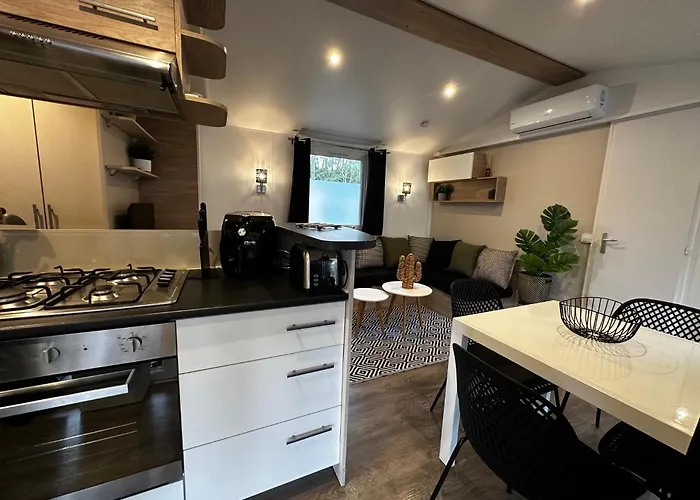 Campingplads Grand Mobil Confort Pour 6 Personnes - Les Oyats 4 Etoiles Seignosse